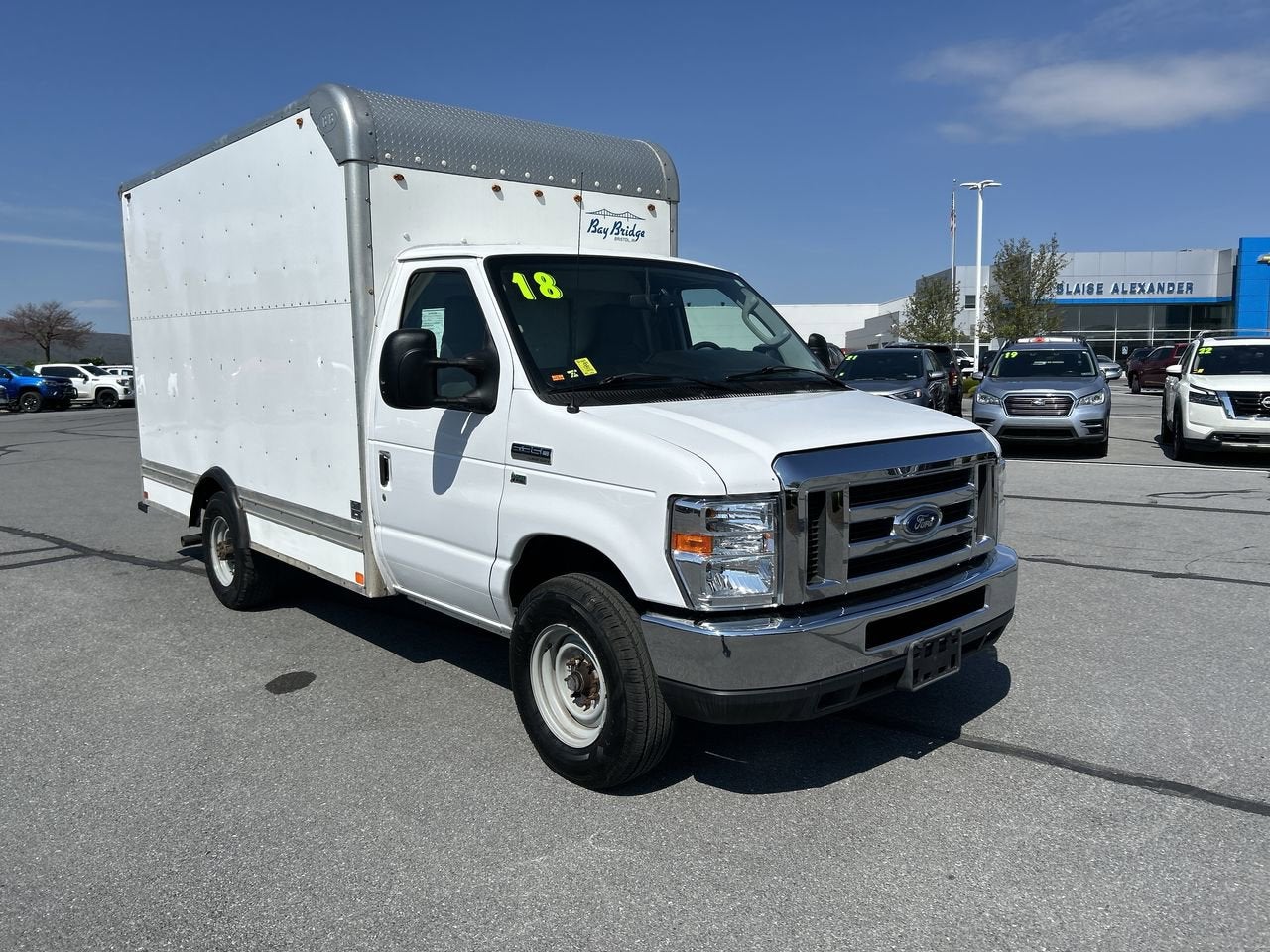 2018 Ford E-Series Cutaway E-350 WB in Oxford White — front three-quarter view
