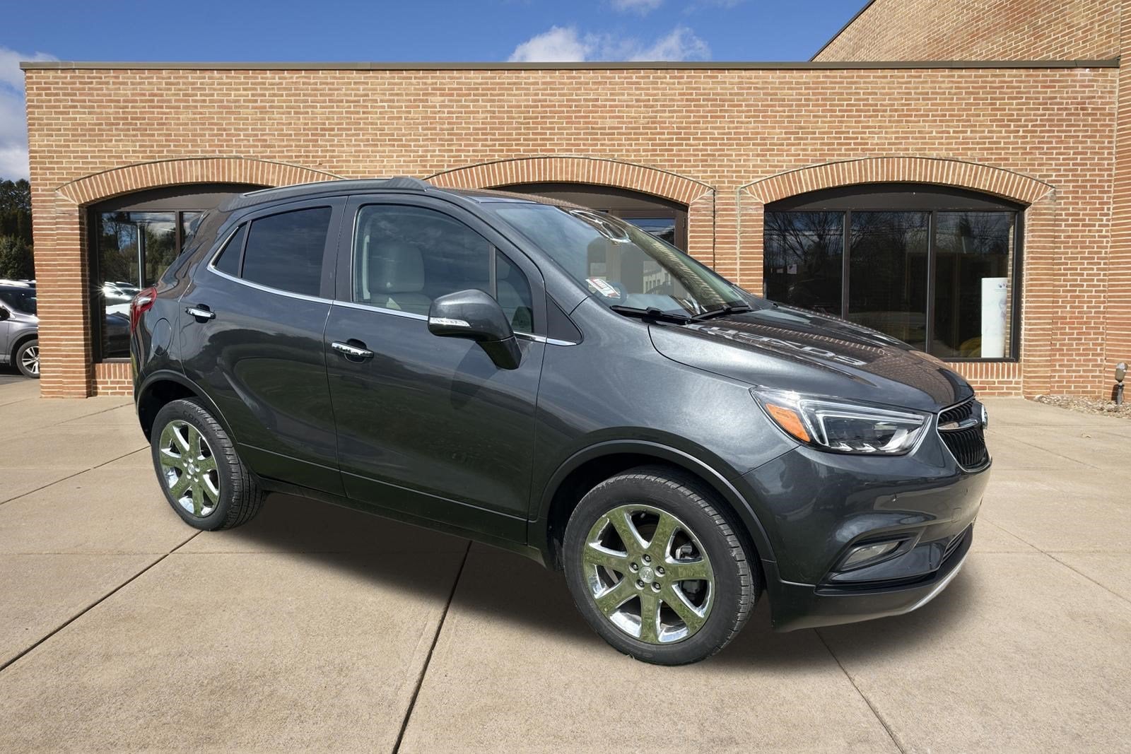2017 Buick Encore Premium in Graphite Gray Metallic — front three-quarter view