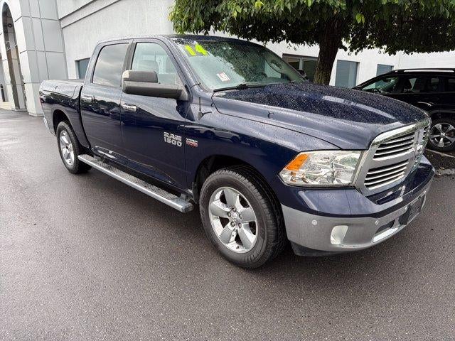 2014 RAM 1500 4WD Crew Cab 5.7 Ft Box Big Horn in True Blue Pearlcoat — front three-quarter view